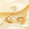 Wholesale Elegant Open Heart Flower Stainless Steel Ring For Women New Style Sweet Fashion Jewelry Accessory Versatile All Seasons