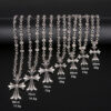 Wholesale   Nightclub Fashion Brand Cross Necklace Handmade Chain Valentine's Day Gift Vintage Imitation Silver Hanging Chain