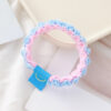 Wholesale High-elasticity fabric lace hair tie, color-blocked hair tie, handmade high ponytail hair rope, hair accessory