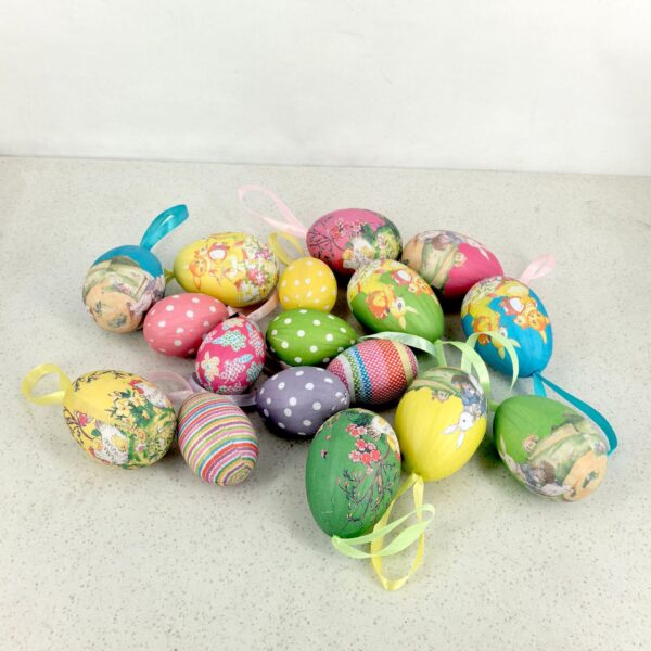 Wholesale Easter Foam Colored Paper Egg Hanging Egg Shell Party Decoration DIY Children's Handmade Educational Arrangement Toy