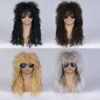 Wholesale beggar wig long curly hair stage Halloween explosions men's fluffy hairstyle beggar crazy full head cover