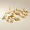 Wholesale Copper Geometric Electroplating Artificial Gemstones 18K Real Gold Plated Elegant Retro Lady Earrings
