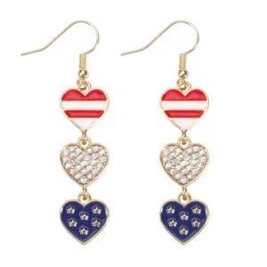 3 Hearts Encrusted with Rhinestones