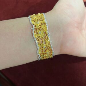 Sz647 wide lace gold color separation bracelet