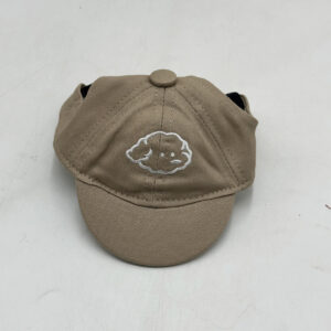 Khaki puppy embroidery