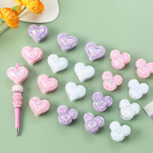 oly-68fbdf43ec96f322e202eabf8dbd7449 Wholesale Heavy Industry Beads DIY Full Diamond Heart Love Beaded Pen Material Accessories DSN Beaded Mobile Phone Chain Decoration OLY Exclusive