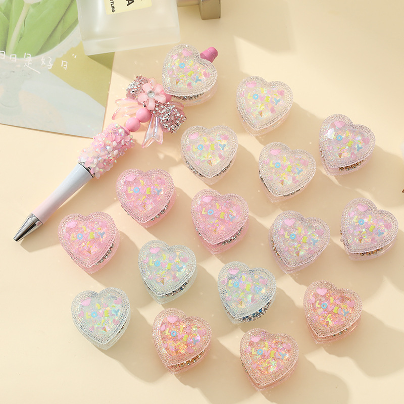 Wholesale Heavy industry beads resin LOVE love beaded pen loose beads jewelry accessories beaded pen beads DIY material