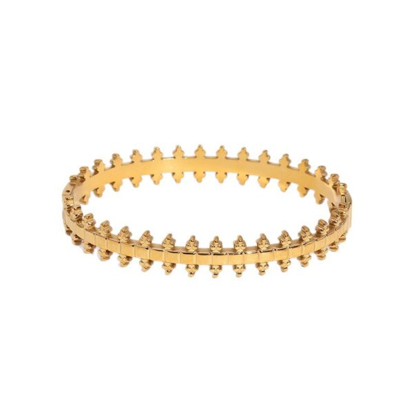 Wholesale Stainless steel bracelet with geometric gold plating, colorfast titanium steel bracelet