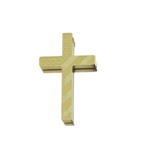 American Flag Perforated Cross Gold / Ecclesiastes 19:26