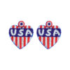 oly-69311bf01db430e9d2fbe8d0b3a058c8 Wholesale America Founding Day Independence Day Festival Day Color-block Earrings Women's Hand-woven Rice Bead Letters Love Lips Earrings