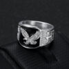 Wholesale explosions hip hop HIPHOP jewelry stainless steel gold plated wings flying domineering men's ring