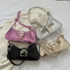 oly-6937e9894d37a3589f16c9656c08d14e Wholesale Small Bag Women's Bag Simple Pure Color Texture Armpit Shoulder Bag Fashion Casual Baguette Trendy Bag