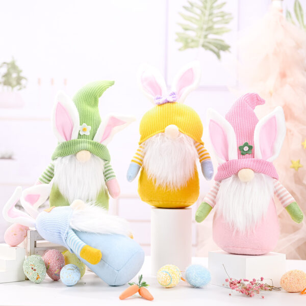 oly-695c263b77e7f480f70740115c2c8d8e Wholesale Easter Bunny Knitted Color Dwarf Doll Elf Doll Ornament Home Decoration Supplies