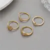 Wholesale Round Open Ring For Women In Copper With 14K Real Gold Electroplated Finish Featuring Zircon Inlay