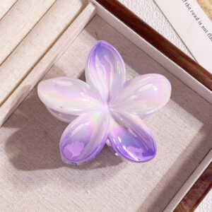 44#Mixed color plumeria-purple and white ab
