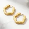 Wholesale Hypoallergenic Flowers Sleeper Earrings For Women In 304 Stainless Steel With 18K Real Gold Plated Finish