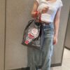 oly-69a25f8e7546a08902ea9b52fd162e86 Wholesale Japanese air balloon embroidery environmental protection cloth bag female ball chain embroidery nylon handbag shoulder