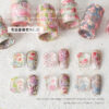 Wholesale Nail Art Star Paper Transfer Paper Sticker Court Rose Flower Transfer Paper Star Sticker Rose Flower Star Sticker