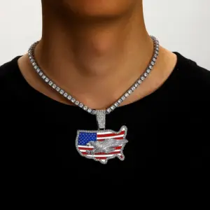 Silver with 18inch Tennis Chain (45cm)