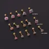 Wholesale 316L Stainless Steel Ear Cartilage Rings & Studs Geometric Waterproof Non Tarnish Surgical Steel