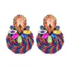 Wholesale 1 Pair Retro Flower Steel Needle Inlay Artificial Pearls Zircon Women's Earrings