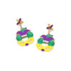 oly-69fb32eaf28a50767de5d97c53914ed8 Wholesale alloy dripping oil Diamond Irish mask earrings St. Patrick carnival hat earrings for women