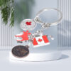 Wholesale Canadian flag key ring jewelry spot zinc alloy tourist souvenirs maple leaf keychain