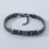 Wholesale Geometric Simple Style Men's Bracelet In 304 Stainless Steel With 18K Real Gold Plated PVD Coating 0.03µm