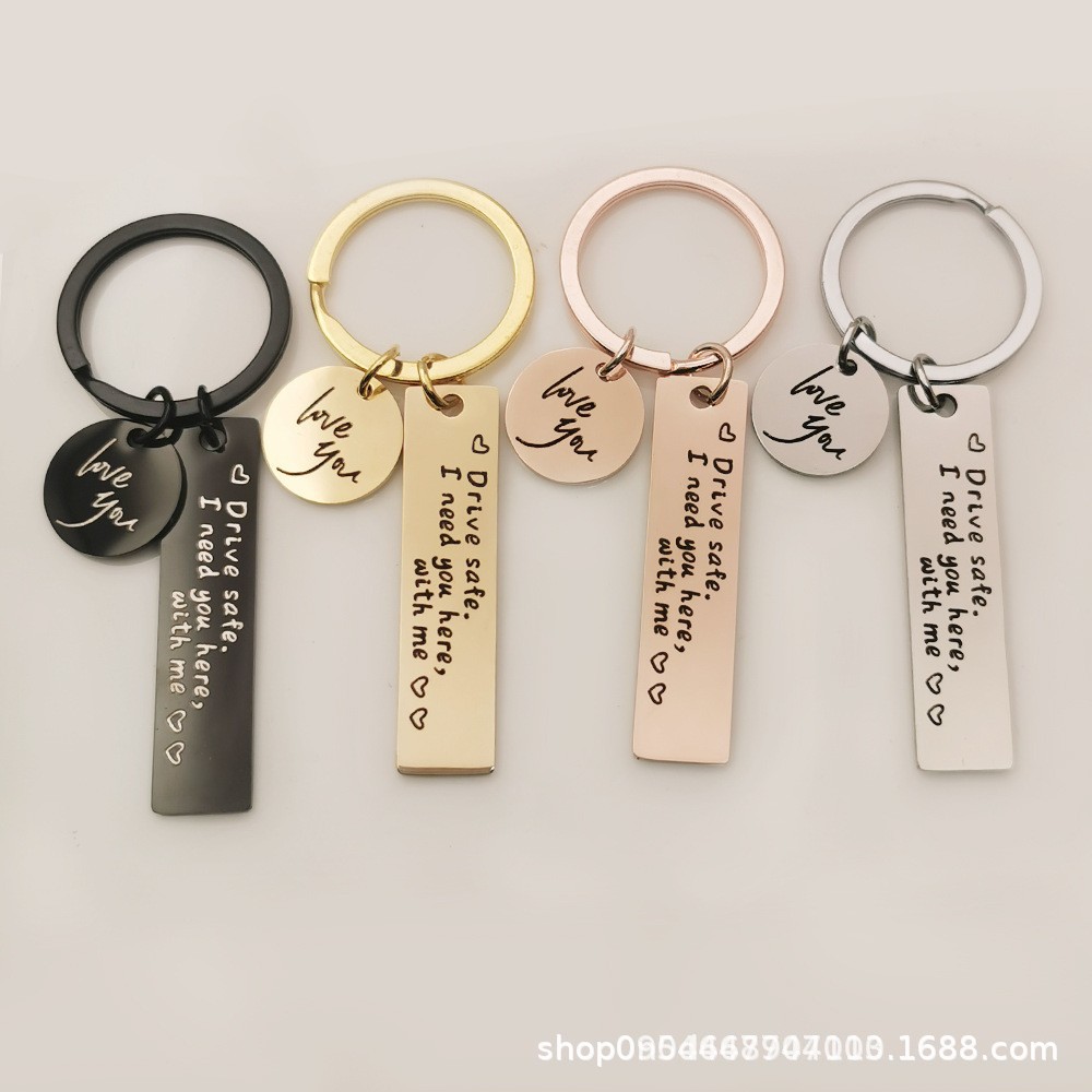 Wholesale Good DrIvIng DrIve Safe I need you here with me StaInless Steel KeychaIn