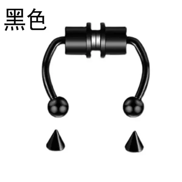 Wholesale Exaggerated U Shape Titanium Steel Earrings Nose Pin