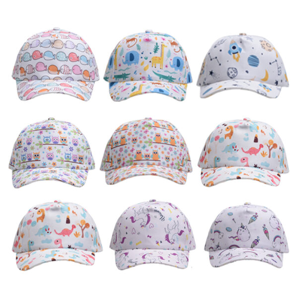 Wholesale Children's Hat Little Dinosaur Unicorn Boys and Girls Peaked Hat Baby Thin Baseball Cap Sun Protection Hat