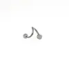 Wholesale Stainless Steel 16G Double Head Full Drill Mud Ball Ear Studs Bone Studs Piercing Decorations Geometric Pattern Unisex