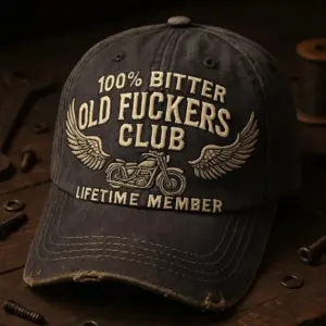 Old-fashioned Motorcycle Black (printed Version) / adjustable
