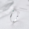 oly-6a4e7ea09ceb19aef270e3c591a51f02 Wholesale S925 Sterling Silver Green Eye Snake Zodiac Snake Ring for Men and Women National Fashion Ethnic Style Personalized Creative All-match Open Ring