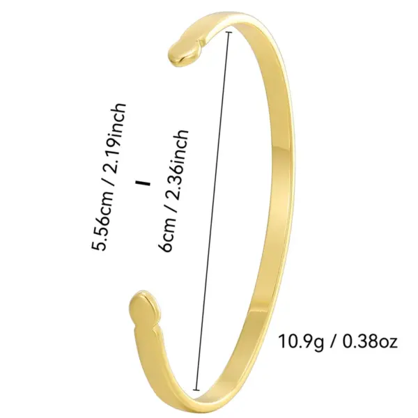 Wholesale Open Arrowhead Copper Bracelet Simple Design Trendy Minimalist Style Irregular Brass Heart Shape Handmade