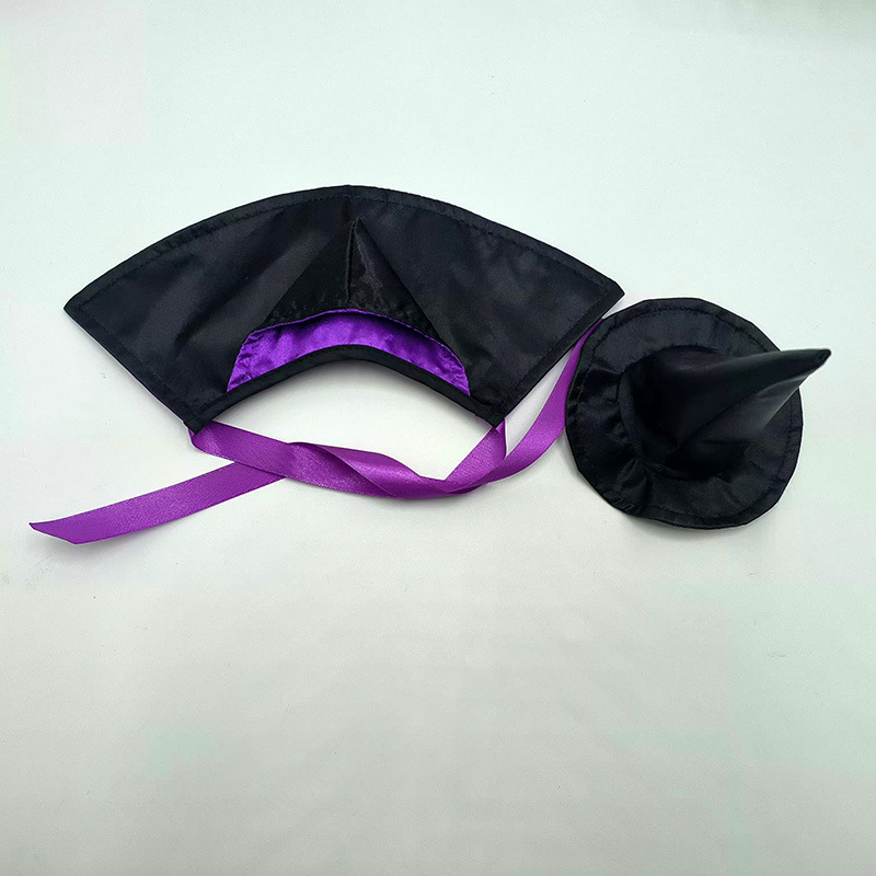 Wholesale New cross-border Amazon Halloween pet witch hat shawl hat birthday party hat mini pet hat