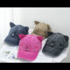 Wholesale Cute Cat Ears Aviator Sunglasses Baseball Cap Women Spring and Summer Korean Style Street All-match Big Head Waves Cap Trendy