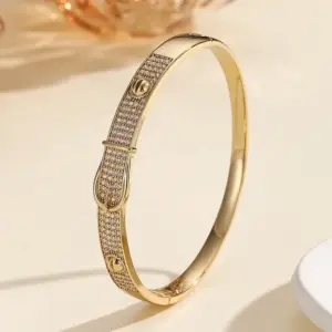 Multicolor / Micro-inlaid Zircon Bracelet【 Gold 】1 Piece