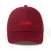 Wholesale Explosions Hat Slang DAMN Letter Embroidered Baseball Cap Outdoor Men’s and Women’s Leisure Sunshade Cap