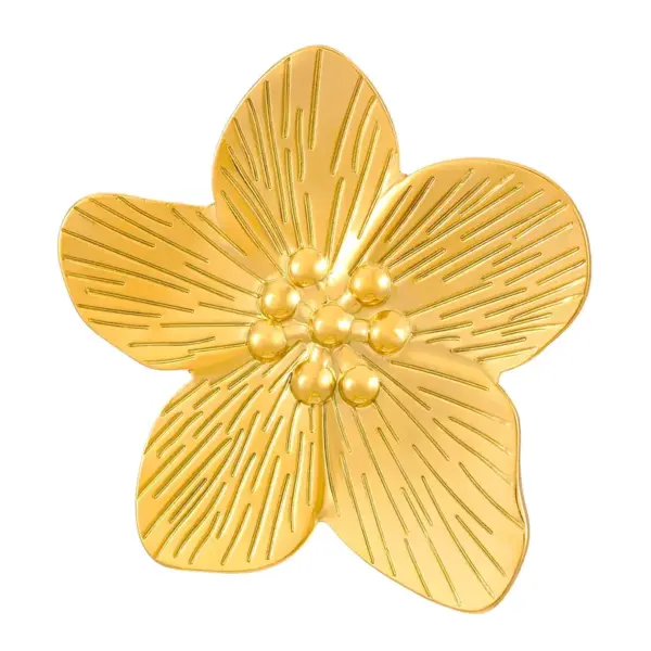 oly-6abac7e23e3452e266765e3ffe6c62d7 Wholesale Jewelry Modern Style Classic Style Flower 304 Stainless Steel Plating Open Rings