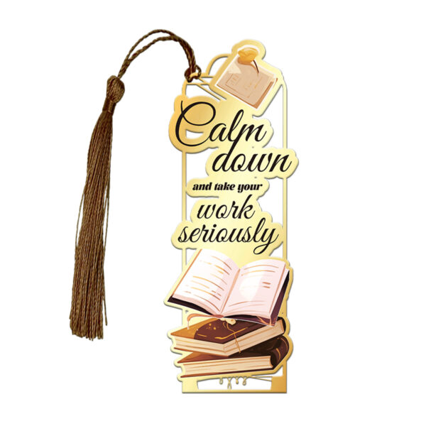 oly-6abc954c27fbe409b17089d0f53c763e Wholesale Advanced Texture Metal Positive Energy Inspirational English Bookmark Student Exquisite Birthday Gift Bookmark Cross Border