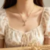 Wholesale Three-dimensional Palm Pendant Necklace For Women With 18K Real Gold Plated Copper And Zircon Inlay, PVD Coated Cable Chain