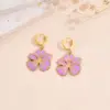Wholesale Flowers Plasma Earrings For Women In 304 Stainless Steel With 18K Real Gold PVD Coated Plating And 0.03µm Thickness
