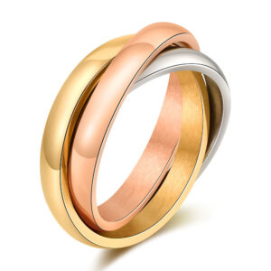 oly-6abcd7ac9f7966e175103626f7f070cc Wholesale Europe and the United States cross-border hot selling ring stainless steel 3MM three ring three color ring lettering laser Logo ring