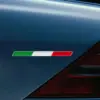 Wholesale Decorative Italian Tricolor Flag Epoxy Resin Sticker 3D Motorcycle Vest Body Sticker Striped Festival PET Material