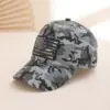 Wholesale Printed Camouflage American Flag Adjustable Breathable Sunshade Casual Unisex Adult Curved Brim Sports Baseball Cap