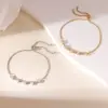 Wholesale Adjustable Drawstring Titanium Steel Bracelet Sparkling Zirconia Diamond Light Luxury Unique Personality New Style Jewelry