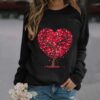 oly-6ae400a82e5672233d8ffff4f0feae91 Wholesale Trade Valentine's Day 3D Crewneck Sweat Women's Red Love Tree Women's Wear One Piece Hair
