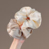 Wholesale High-grade Satin Large Intestine Hair Ring French Cream Headline Light Luxury Silk Hair Accessories Ponytail Hair Ring