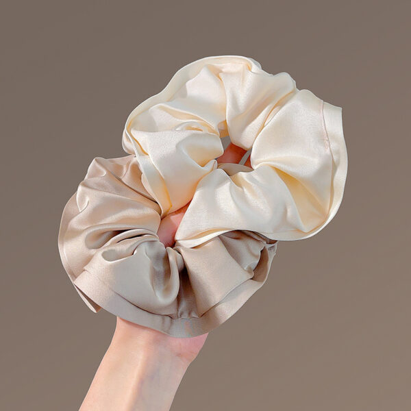 Wholesale High-grade Satin Large Intestine Hair Ring French Cream Headline Light Luxury Silk Hair Accessories Ponytail Hair Ring